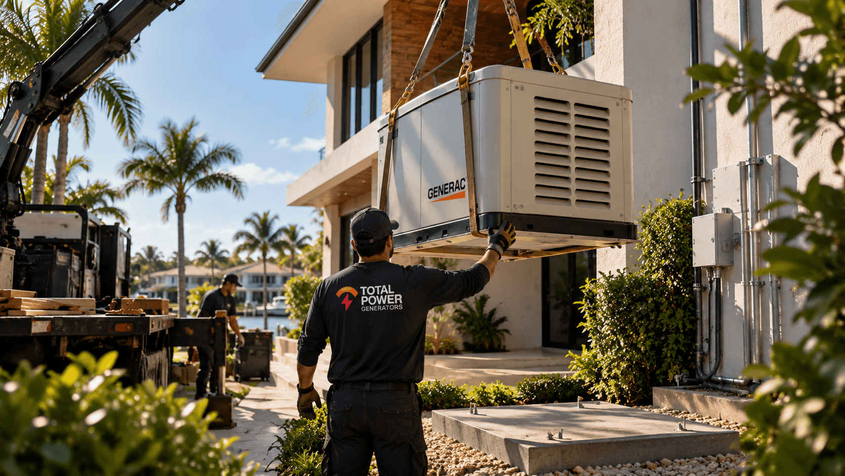 Total Power crew serving a South Florida home
