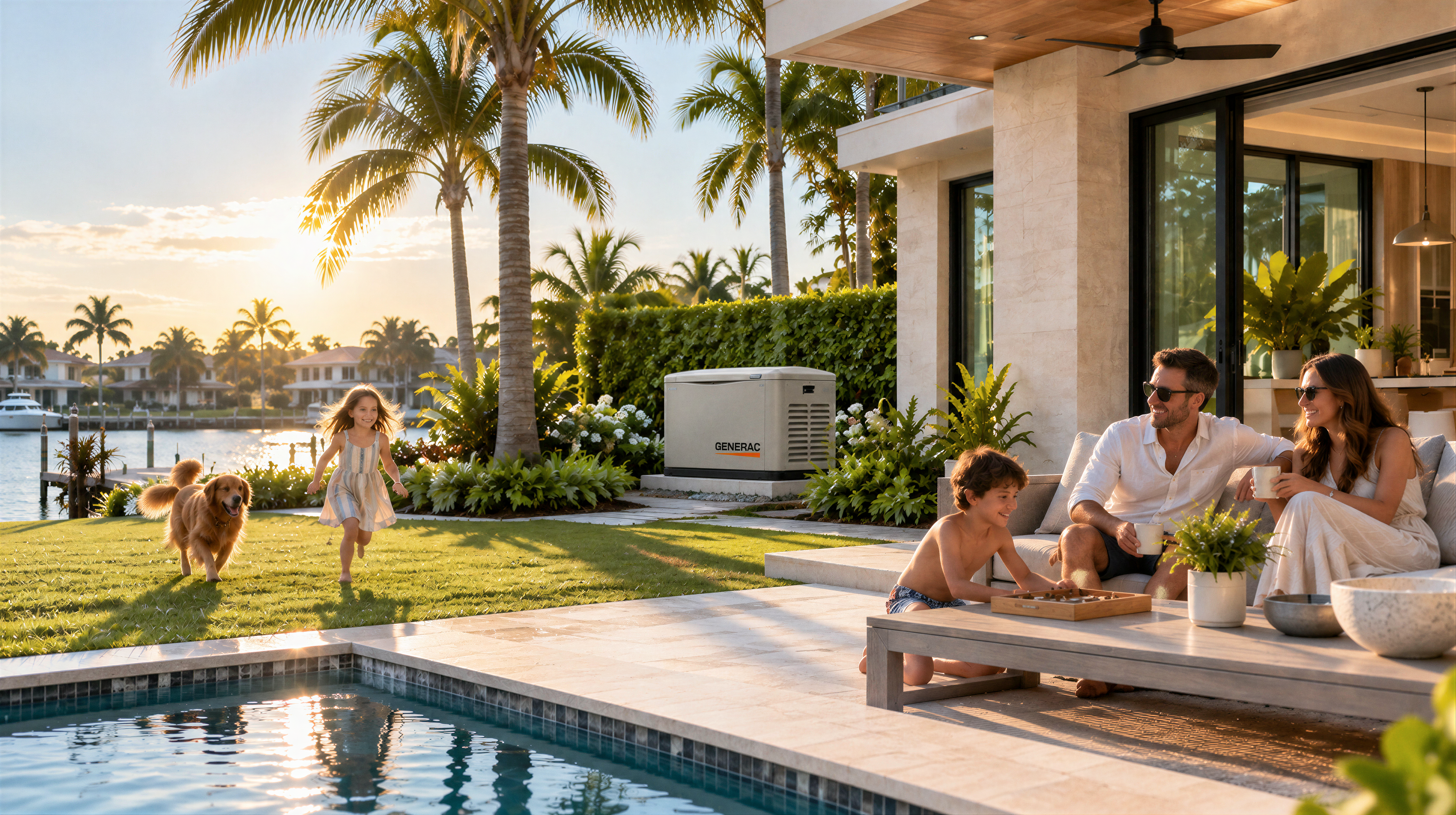 A South Florida family enjoying uninterrupted whole-home power
